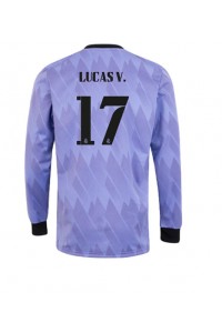 Real Madrid Lucas Vazquez #17 Fotballdrakt Borte Klær 2022-23 Lange ermer